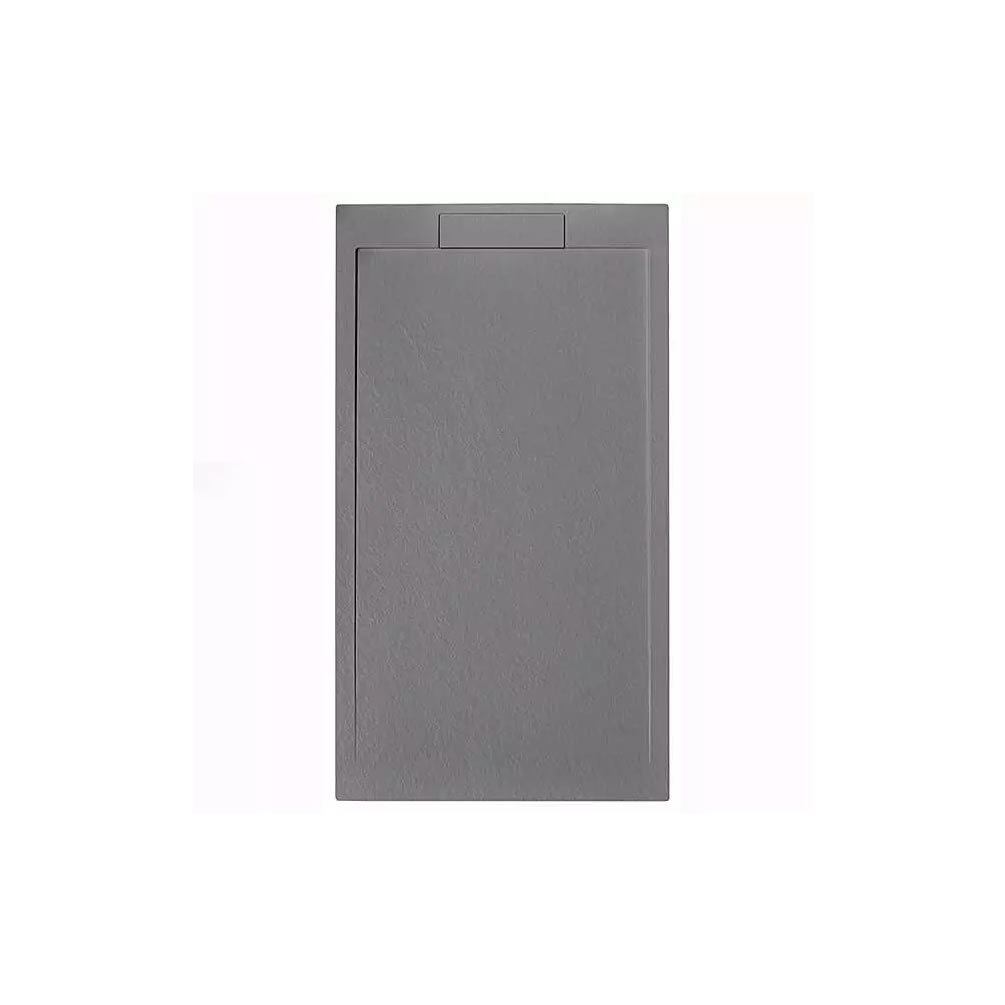 Cutout image of Tissino Giorgio Lux Grey Slate 2000 x 800mm Stone Resin Rectangular Shower Tray